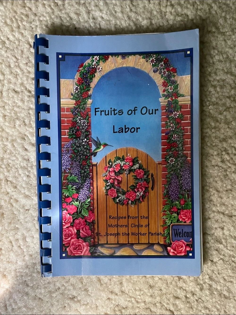 Fruits of Our Labor Blue Floral Cookbook